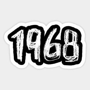 1968 Birthday, Year 1968, Born in 1968 Sticker